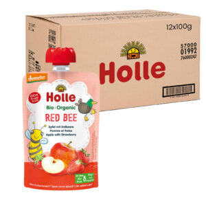 Holle Organic Baby Food Pouch Red Bee (Apple with Strawberry)