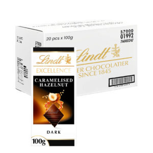 ليندت شوكولاتة داكنة بالبندق المكرمل