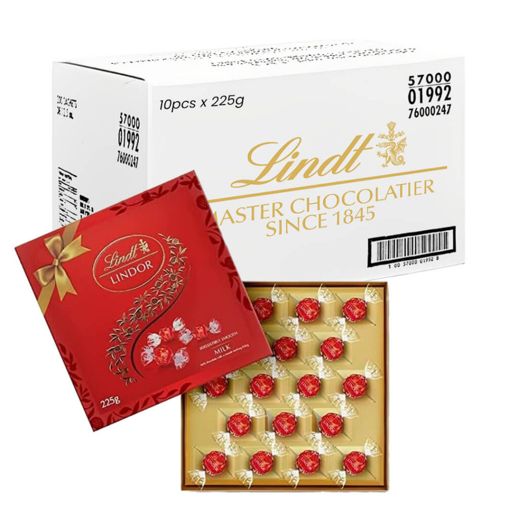 Lindor Box Back Lindt Lindor Milk Chocolate Gift Box - Best Bulk Supplier