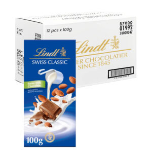 ليندت شوكولاتة بالحليب سويسرية مع لوز