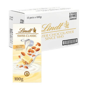 ليندت شوكولاتة بيضاء باللوز المكرمل