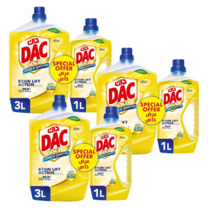 Dac Gold Disinfectant Multi-Purpose Cleaner Citrus 3L+1L 3 pcs x 3L + 1L