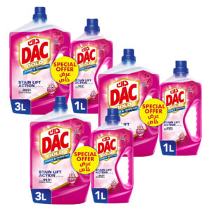 Dac Gold Disinfectant Multi-Purpose Cleaner Rose 3L+1L 3 pcs x 3L + 1L