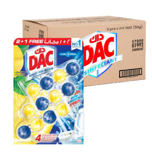 Dac Toilet Rim Block Lemon 9 pcs x 2+1 FREE (50g)