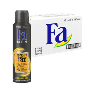 Fa Body Spray with Lime and Ginger Scent for Men 150ml 12 pcs x 150ml