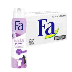 Fa Invisible Power Deodorant Spray 150ml 12 pcs x 150ml