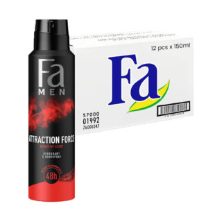 Fa Men Attraction Force Deodorant Spray 150ml 12 pcs x 150ml