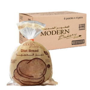 Modern Bakery Brown Flat Arabic Bread Medium Diet 6 packs x 4 pcs