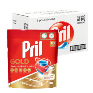 Pril Gold Faster Dissolving Dishwashing Tabs 10's 8 pcs x 10 tabs