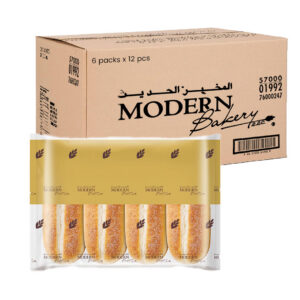 Modern Bakery Bread Roll Hot Dog Plain 8" Split Samolina