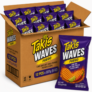 Takis Waves Fuego Lime and Hot Chilli Pepper Potato Chips 8oz