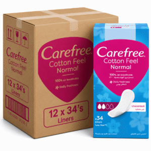 Carefree Breathable Cotton Unscented Panty Liners 34's