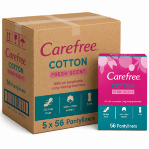 Carefree Cotton Feel Fresh Scent Pantyliners 56's