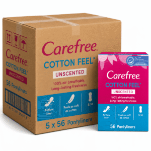 Carefree Panty Liners Cotton Unscented 56's