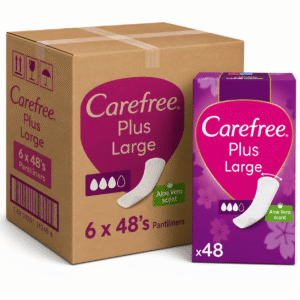 Carefree Panty Liners Plus Large Aloe 48's