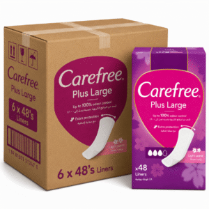 Carefree Panty Liners Plus Large Light Scent 48's