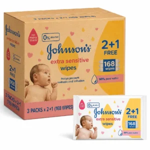 Johnson's Baby Wipes Extra Sensitive 2+1 packs