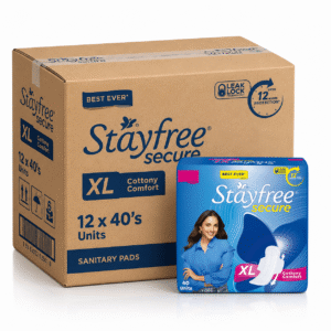Stayfree Secure Cottony Comfort Sanitary Pads XL 40's